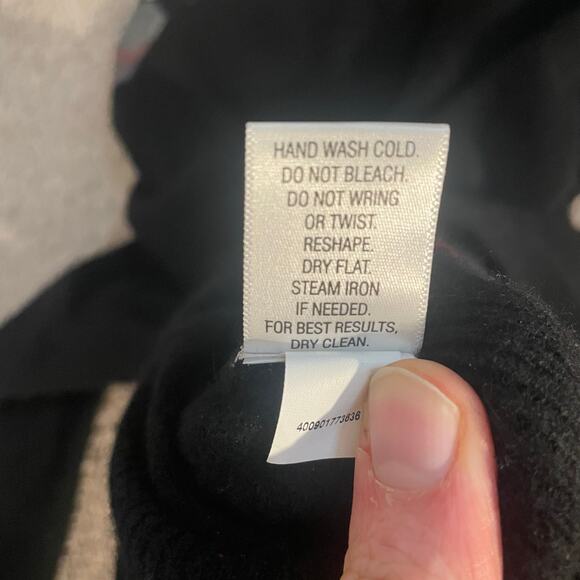 Black and red Cashmere Argyle Sweater Y2K Preppy Cozy Fall Winter Size XL - Picture 8 of 8